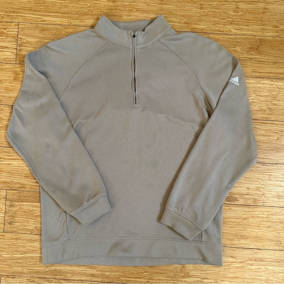 Adidas Brown Quarter Zip-Up Pullover Womens Size Medium - Picture 2 of 8
